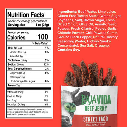 Baja Vida Jerky - Street Taco Beef Jerky (2.5 oz)