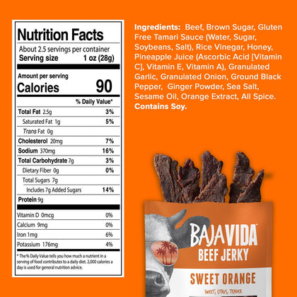 Baja Vida Jerky - Sweet Orange Beef Jerky (2.5 oz)