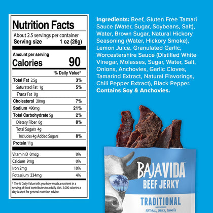 Baja Vida Jerky - Traditional Beef Jerky (2.5 oz)