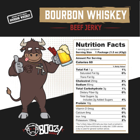 Boozy Jerky - Bourbon Whiskey Beef Jerky