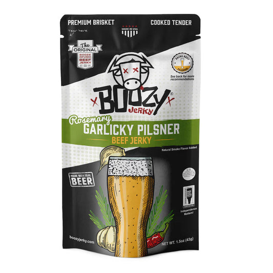 Boozy Jerky - Rosemary Garlicky Pilsner Beef Jerky
