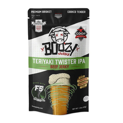Boozy Jerky - Teriyaki Twister IPA Beef Jerky