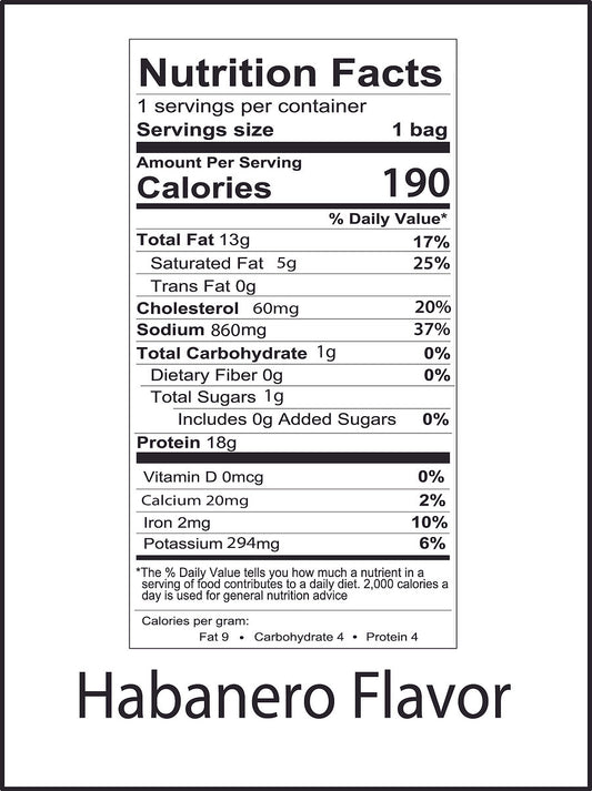 Borracho Jerky - Habanero Flavor Beef Jerky