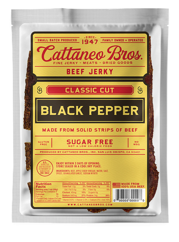 Cattaneo Bros - Black Pepper Classic Cut Beef Jerky
