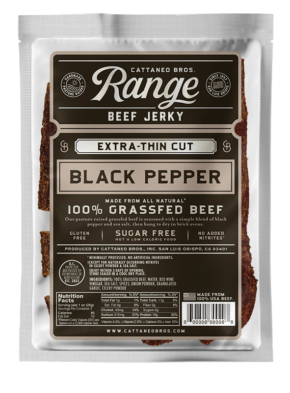 Cattaneo Bros - Black Pepper Grass fed Beef Jerky