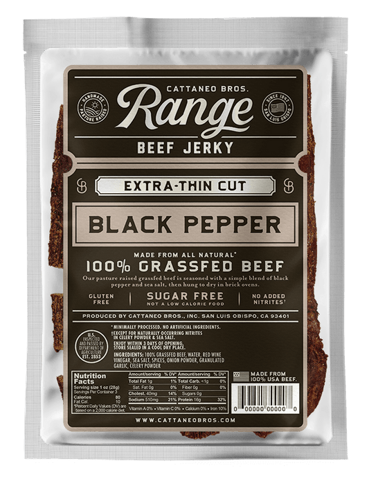 Cattaneo Bros - Black Pepper Grass fed Beef Jerky