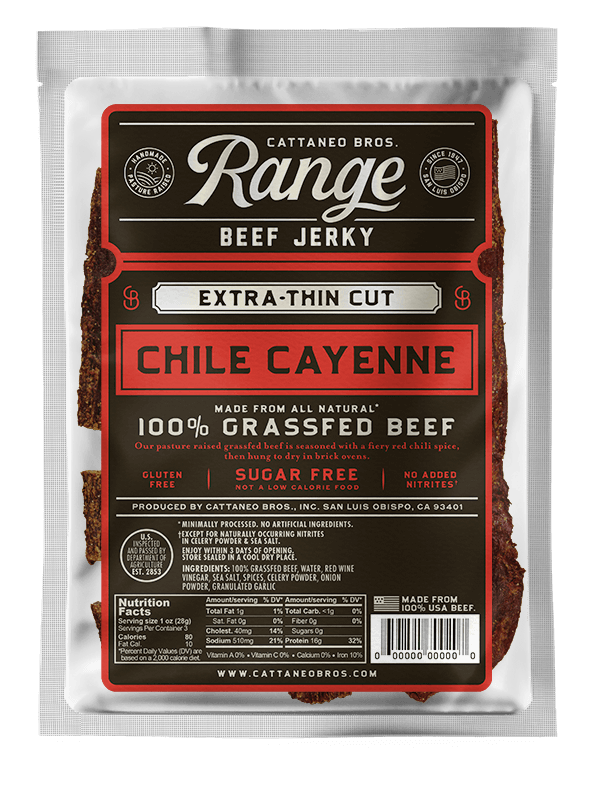 Cattaneo Bros - Chile Cayenne Grass fed Beef Jerky