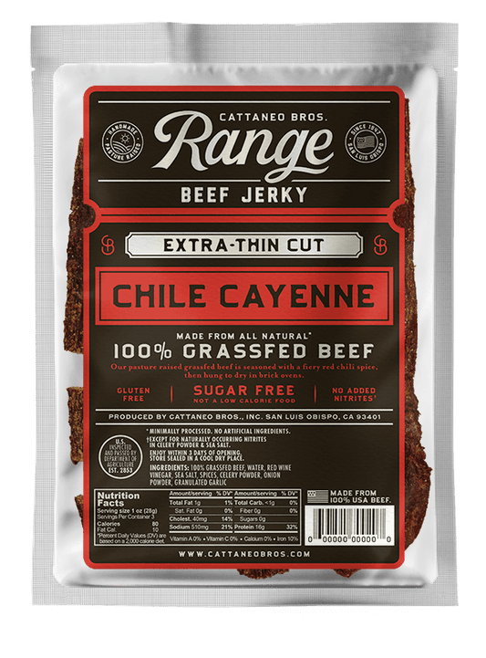 Cattaneo Bros - Chile Cayenne Grass fed Beef Jerky