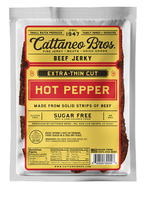 Cattaneo Bros - Hot Pepper Extra thin Cut Beef Jerky