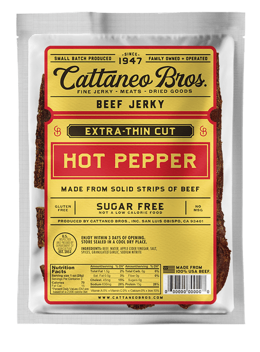 Cattaneo Bros - Hot Pepper Extra thin Cut Beef Jerky