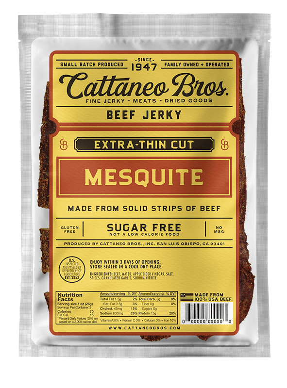 Cattaneo Bros - Mesquite Extra thin Cut Beef Jerky