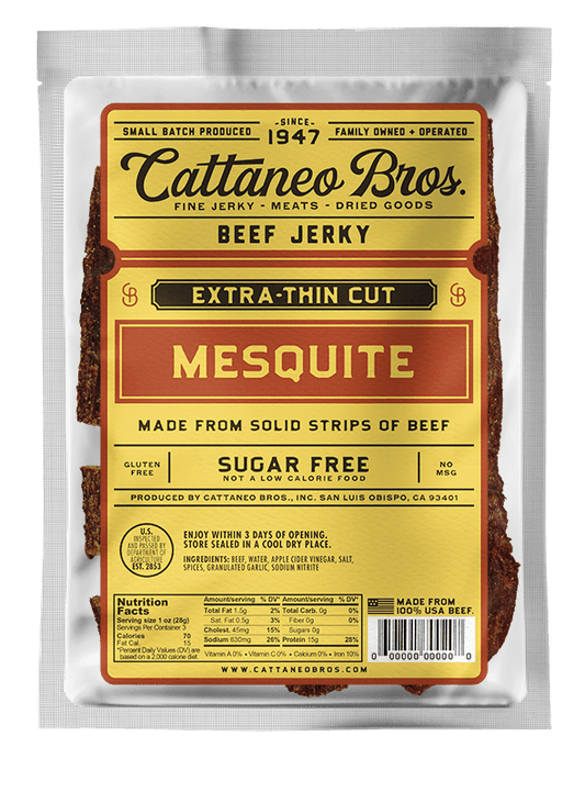 Cattaneo Bros - Mesquite Extra thin Cut Beef Jerky