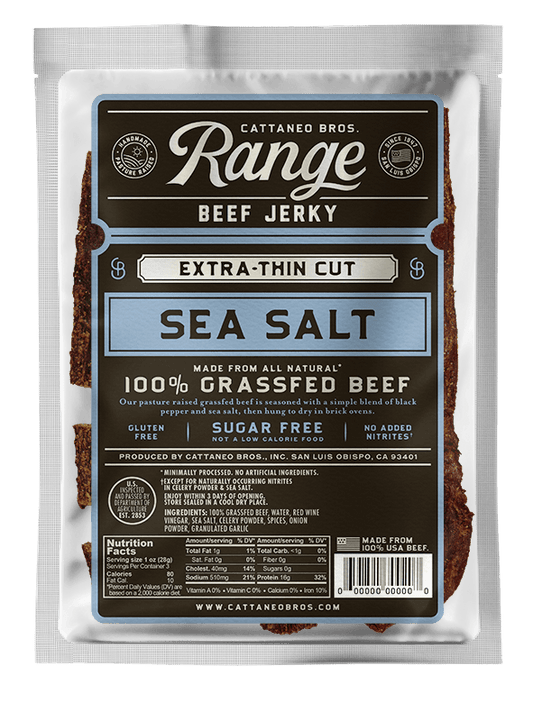 Cattaneo Bros - Sea Salt Grass fed Beef Jerky