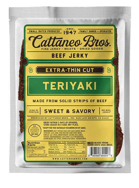 Cattaneo Bros - Teriyaki Extra thin Cut Beef Jerky