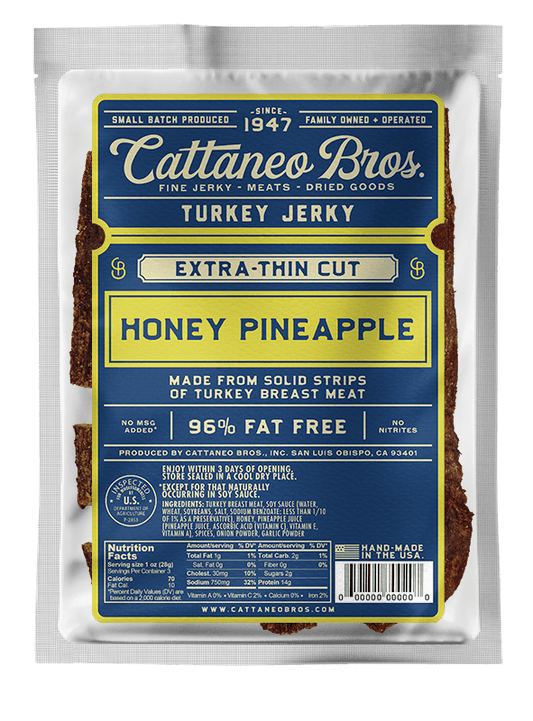 Cattaneo Bros - Extra thin Cut Honey Pineapple Turkey Jerky
