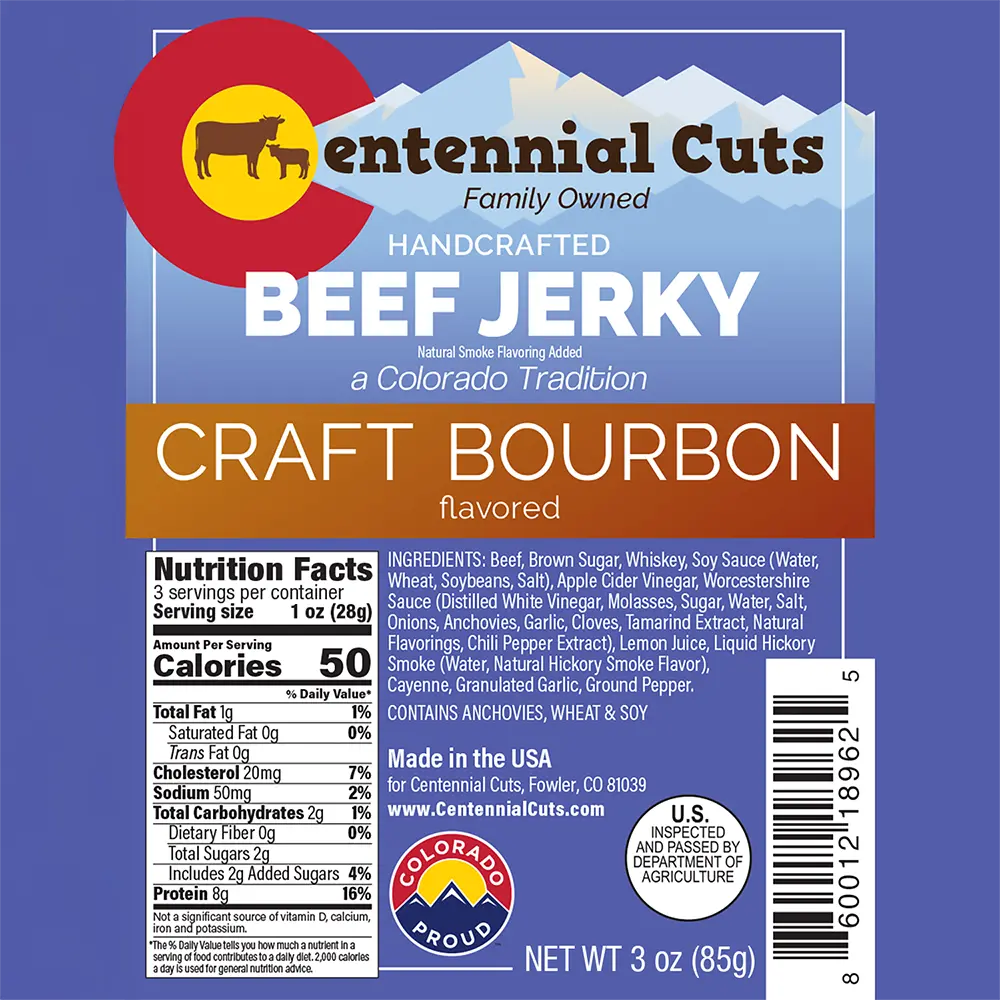 Centennial Cuts - Craft Bourbon Beef Jerky