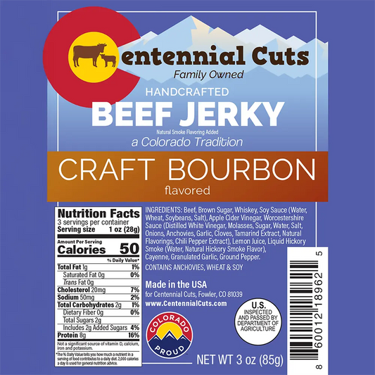 Centennial Cuts - Craft Bourbon Beef Jerky