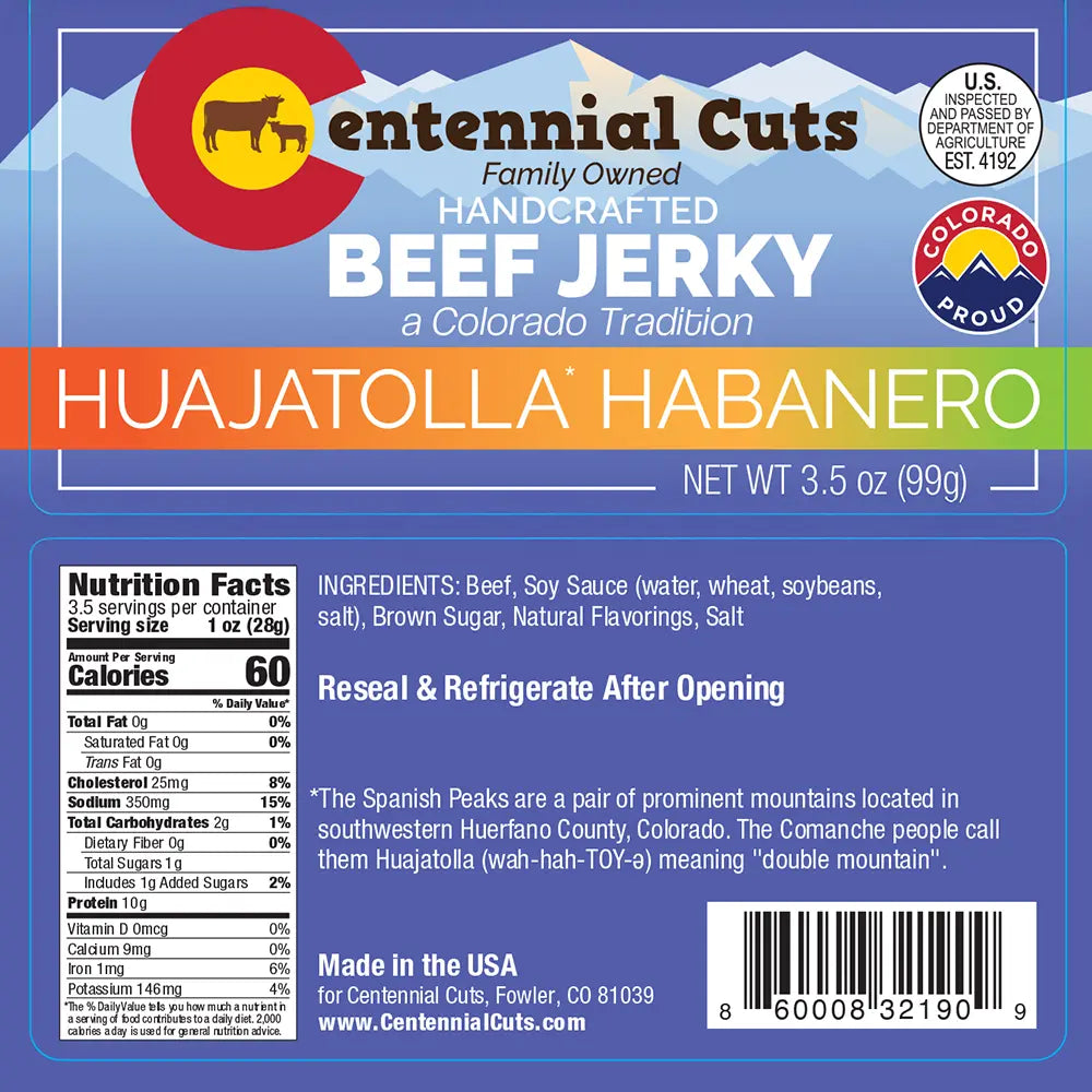 Centennial Cuts - Huajatolla Habanero Beef Jerky