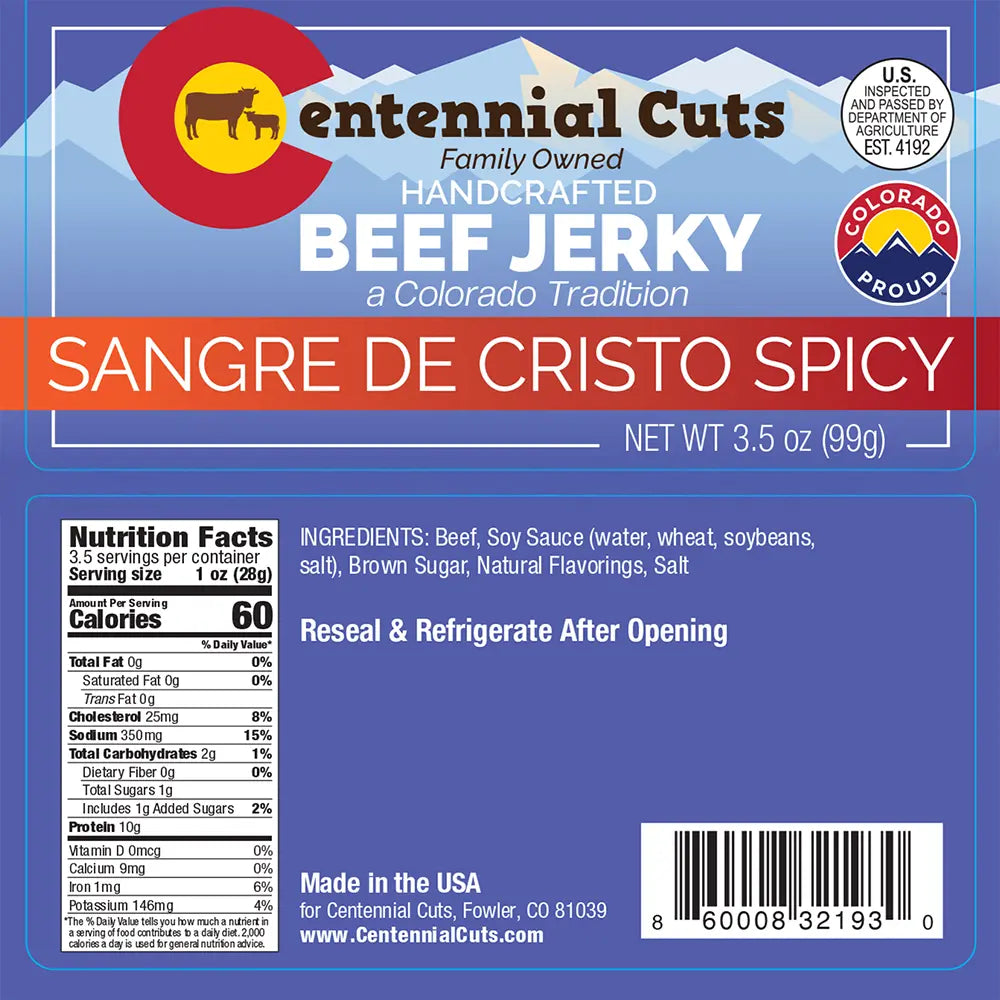 Centennial Cuts - Sangre De Cristo Spicy Beef Jerky