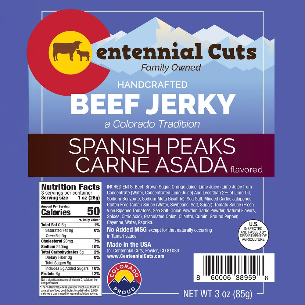 Centennial Cuts - Spanish Peaks Carne Asada Beef Jerky