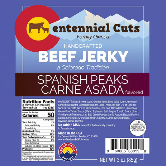 Centennial Cuts - Spanish Peaks Carne Asada Beef Jerky