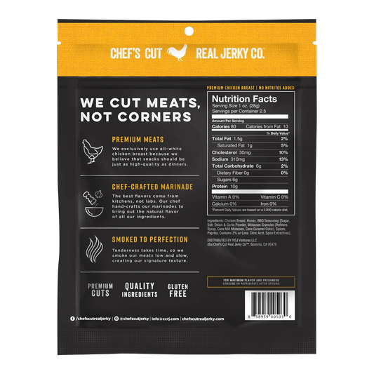 Chef's Cut Real Jerky Co - Honey BBQ Chicken Jerky