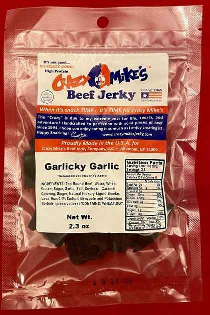 Crazy Mike's Jerky - Garlicky Garlic Beef Jerky (2.3 oz)