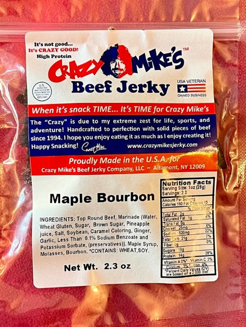 Crazy Mikes Jerky - Maple Bourbon Beef Jerky