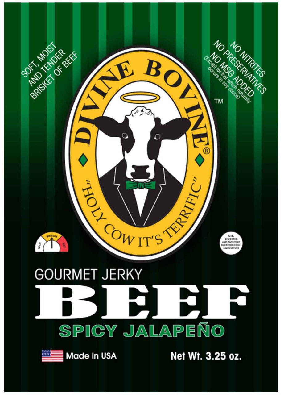 Divine Bovine - Spicy Jalapeno Beef Jerky (3.25 oz)