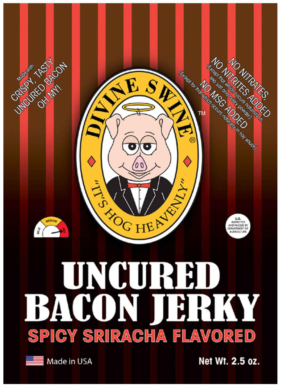 Divine Bovine - Spicy Sriracha Style Bacon Jerky (2.5 oz)