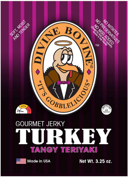 Divine Bovine - Tangy Teriyaki Turkey Jerky (3.25 oz)