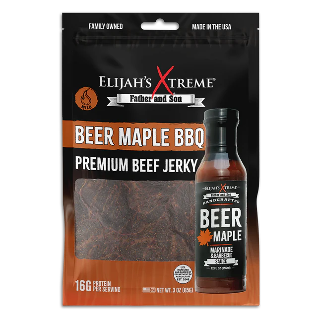Elijahs Xtreme - Beer Maple BBQ Beef Jerky