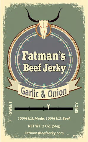 Fatmans Beef Jerky - Garlic and Onion Beef Jerky