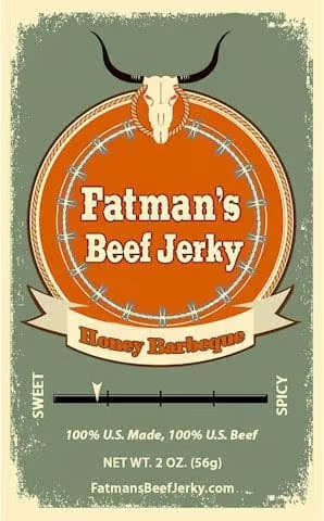 Fatmans Beef Jerky - Honey Barbecue Beef Jerky