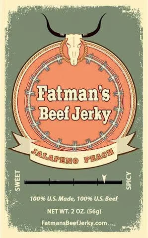Fatmans Beef Jerky - Jalapeno Peach Beef Jerky