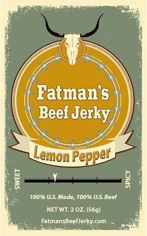 Fatmans Beef Jerky - Lemon Pepper Beef Jerky