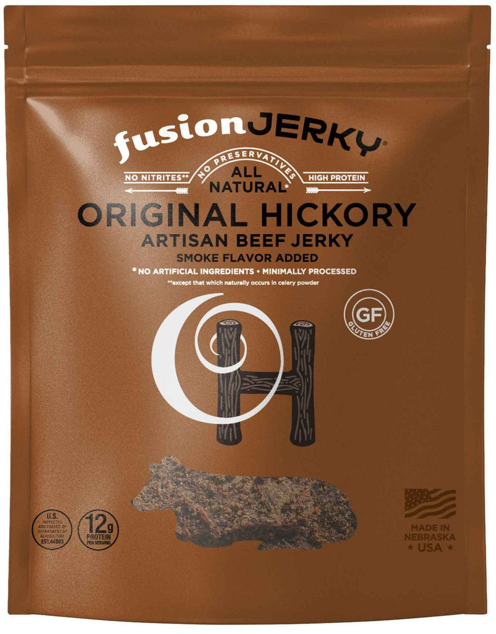 Fusion Jerky Original Hickory Beef Jerky – Bold, Smoky Snack – JerkyBrands