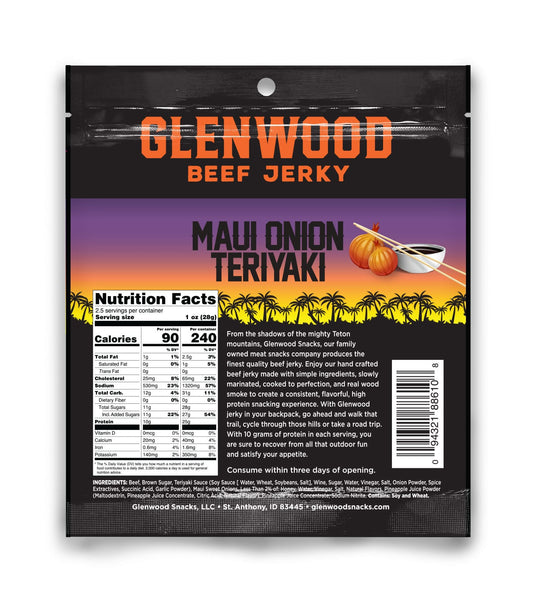 Glenwood Snacks - Maui Onion Teriyaki Beef Jerky
