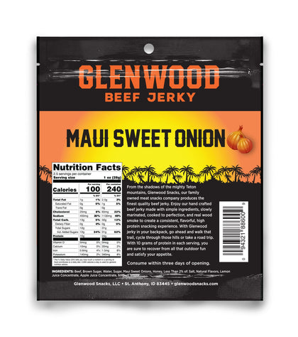 Glenwood Snacks - Maui Sweet Onion Beef Jerky
