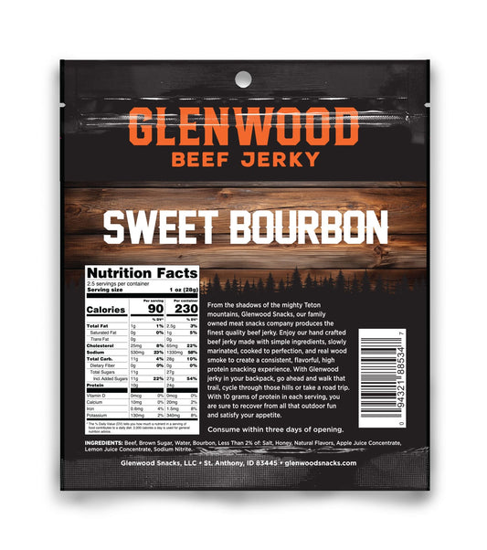 Glenwood Snacks - Sweet Bourbon Beef Jerky