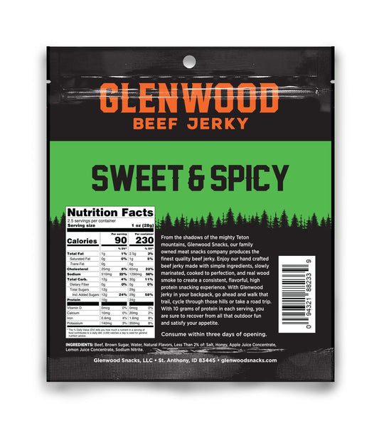 Glenwood Snacks - Sweet & Spicy Beef Jerky