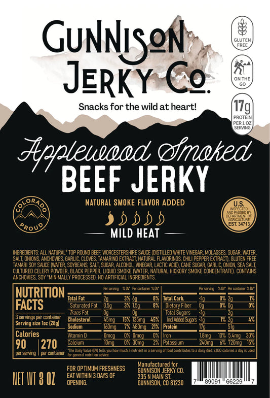 Gunnison Jerky Co - Applewood Smoked Beef Jerky