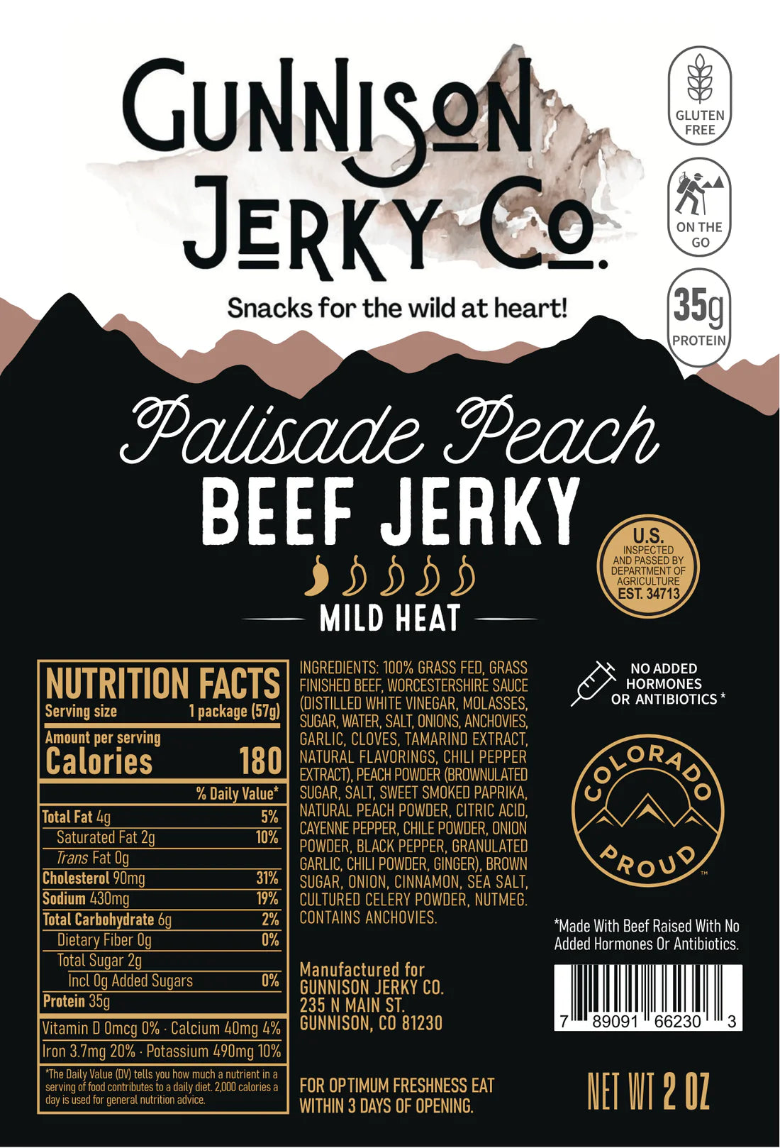 Gunnison Jerky Co - Palisade Peach Beef Jerky
