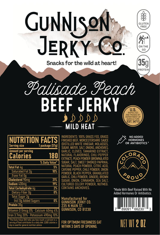 Gunnison Jerky Co - Palisade Peach Beef Jerky