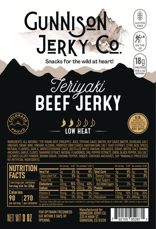 Gunnison Jerky Co - Teriyaki Beef Jerky