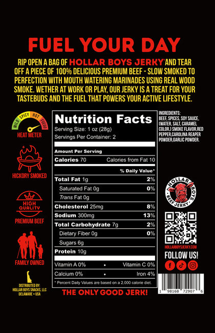 Hollar Boys Jerky - Fuego Beef Jerky