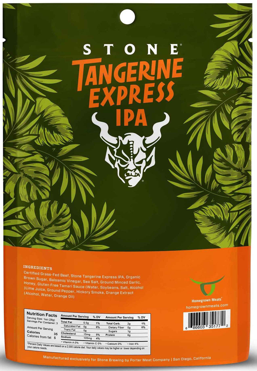 Homegrown Meats - Stone Tangerine Express Beef Jerky (2.5 oz)