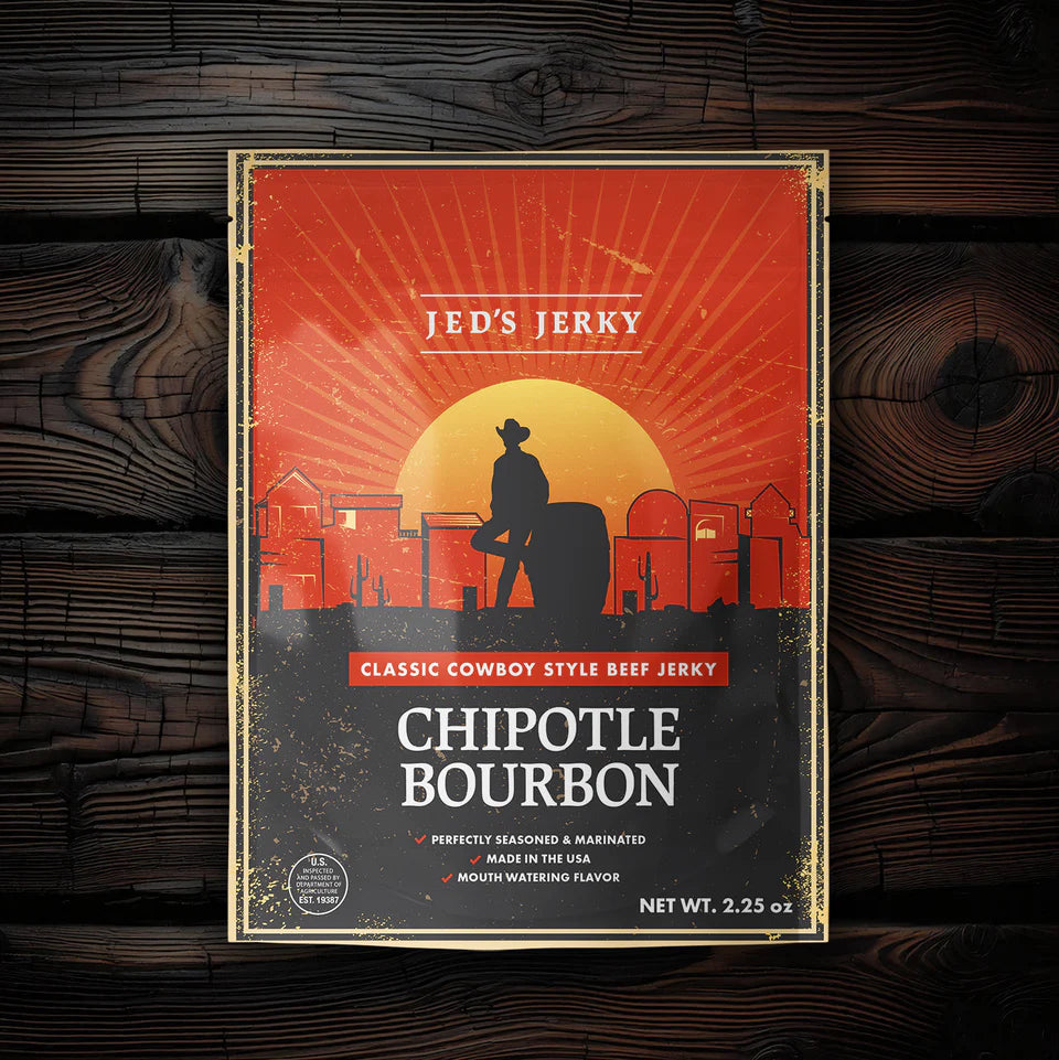 Jeds Jerky - Chipotle Bourbon Cowboy Beef Jerky