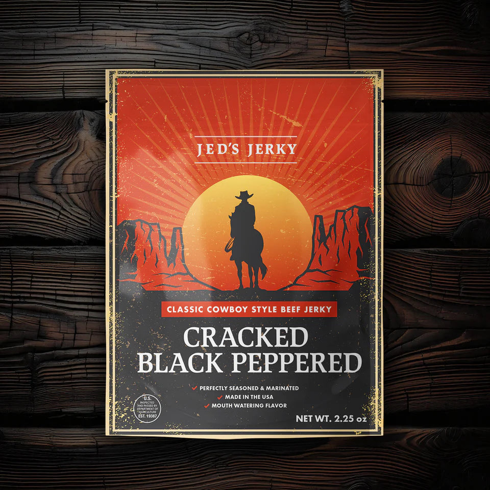Jeds Jerky - Cracked Black Pepper Cowboy Beef Jerky