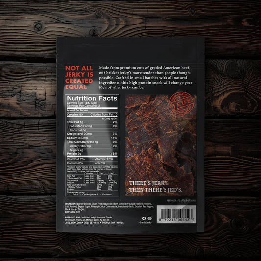 Jeds Jerky - Jed’s Famous BBQ Brisket Beef Jerky